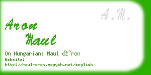 aron maul business card